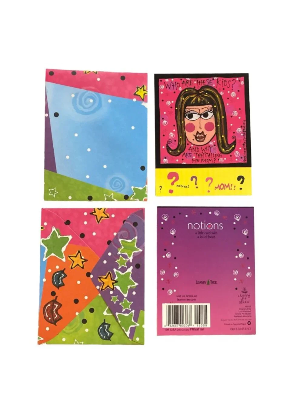 Funny 6/pk Brunette Woman VTG Note Cards Leanin' Tree Lori Wiseman‎ NIP